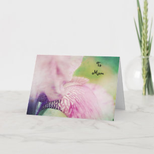 Schöne Iris zum Muttertag Grußkarte Karte