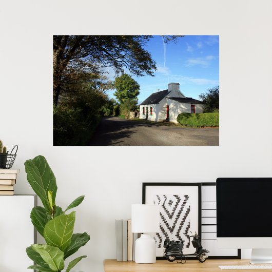 Schöne irische Hütte Poster (Heimbüro)