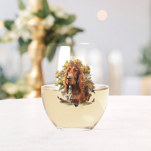 Schöne irische Setters Art Weinglas Ohne Stiel (Insitu (Hochzeit))