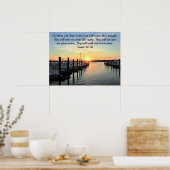 SCHÖNE ISAIAH 40:31 SONNENSTADT ÜBER DEM SEE POSTER (Küche)