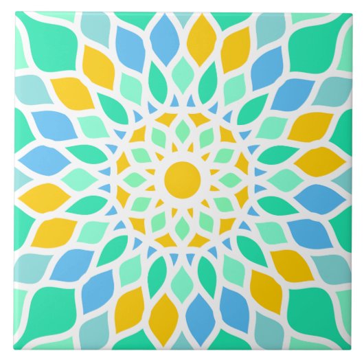 Schöne islamische geometrische Musterfliese Fliese (Vorderseite)
