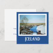 Schöne Island-Landschaft-Szene schöne Kunst Feiertagskarte (Vorne/Hinten)