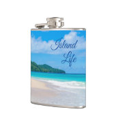 Schöne Island Life Tropical Beach Foto Flasche Flachmann (Links)