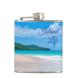 Schöne Island Life Tropical Beach Foto Flasche Flachmann