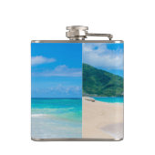 Schöne Island Life Tropical Beach Foto Flasche Flachmann (Rückseite)
