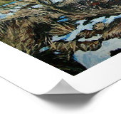 Schöne Island Schneelandschaft Schöne Kunst Poster (Ecke)