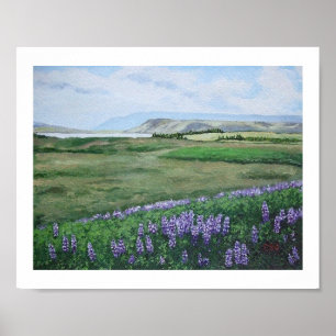 Schöne isländische Landschaft von Pola.B.Alex Art Poster