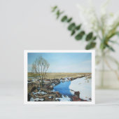 Schöne isländische Schneefälle Landschaft Schöne K Postkarte (Stehend Vorderseite)