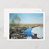 Schöne isländische Schneefälle Landschaft Schöne K Postkarte (Vorne/Hinten)