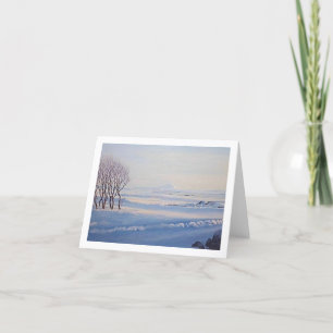 Schöne isländische Winterlandschaft Kunst Feiertagskarte
