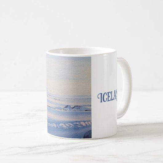 Schöne isländische Winterlandschaft Schöne Kunstsz Kaffeetasse (VorderseiteRechts)