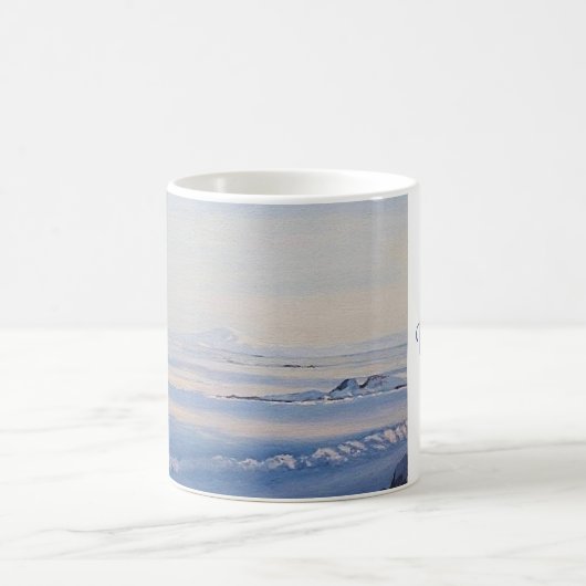 Schöne isländische Winterlandschaft Schöne Kunstsz Kaffeetasse (Mittel)