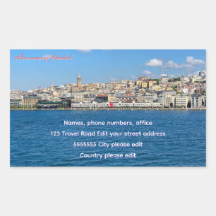 Schöne Istanbul-Touristengruppen-Etikettierung  Rechteckiger Aufkleber