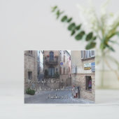 Schöne Italienische Dorfstraße mit Schrift Postkarte (Stehend Vorderseite)