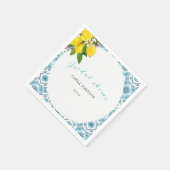Schöne italienische Kachel und Limones Brautparty Serviette (Ecke)