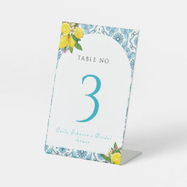 Schöne italienische Kachel und Limones Brautparty Sockelschild