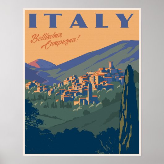 Schöne italienische Landschaft Poster (Vorne)