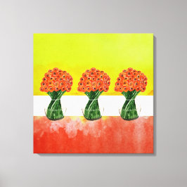 Schöne italienische Ranunculus Floral Wasserfarbe Leinwanddruck