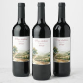 Schöne Italienische Weinroute Mendrisiotto Weinetikett (Flaschen)