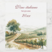 Schöne Italienische Weinroute Mendrisiotto Weinetikett (Einzelnes Label)