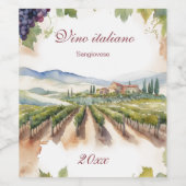 Schöne Italienische Weinroute Mendrisiotto Weinetikett (Einzelnes Label)