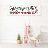Schöne Jahreszeiten Grüße Weihnachten Rot Grün Wei Banner (Insitu)