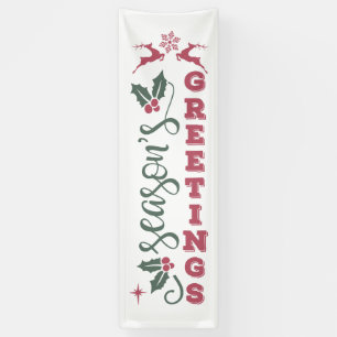 Schöne Jahreszeiten Grüße Weihnachten Rot Grün Wei Banner