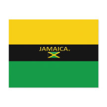 Schöne jamaica Flag Farben Postkarte