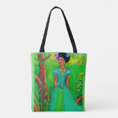 Schöne jamaikanische Frau Tasche (Rückseite)