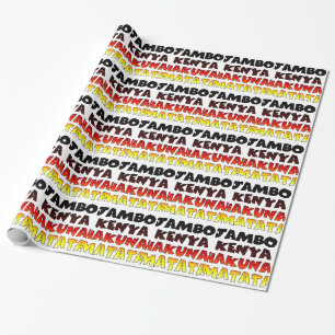 Schöne Jambo Kenia Hakuna Matata Liebenswerte Kuns Geschenkpapier