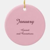 Schöne Januar Fairy in den Nelken Keramik Ornament (Hinten)