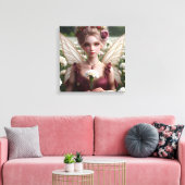 Schöne Januar Fairy in den Nelken Leinwanddruck (Insitu (Wohnzimmer))