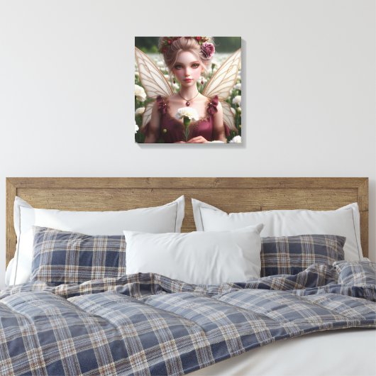 Schöne Januar Fairy in den Nelken Leinwanddruck (Insitu (Schlafzimmer))