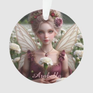 Schöne Januar Fairy in den Nelken Ornament