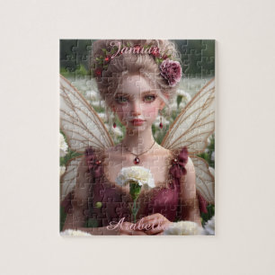 Schöne Januar Fairy in den Nelken Puzzle