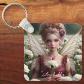 Schöne Januar Fairy in den Nelken Schlüsselanhänger (Vorderseite)