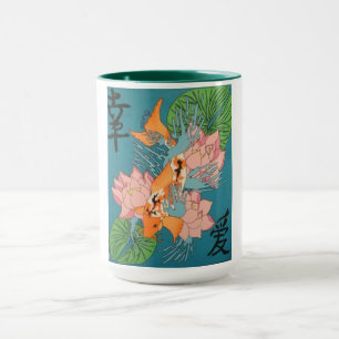 Schöne Japaner Koi Fisch-Tasse Tasse