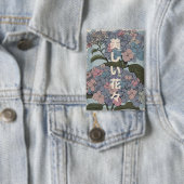 Schöne japanische Blumen Button (Insitu)