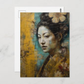 Schöne japanische Frauenkollage Postkarte (Vorne/Hinten)