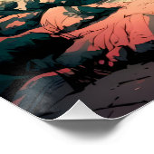 Schöne japanische Hafenlandschaft Poster (Ecke)