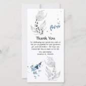 Schöne japanische Koi Fish Hochzeit Dankeskarte (Vorderseite)