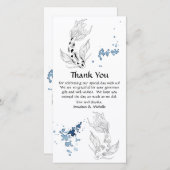 Schöne japanische Koi Fish Hochzeit Dankeskarte (Vorne/Hinten)