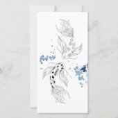 Schöne japanische Koi Fish Hochzeit Dankeskarte (Rückseite)