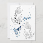 Schöne japanische Koi Fish Hochzeit Einladung (Rückseite)