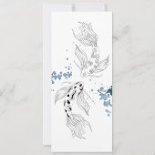 Schöne japanische Koi Fish Hochzeit Einladung (Rückseite)