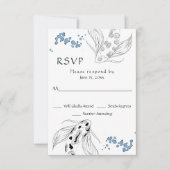 Schöne japanische Koi Fish Hochzeit RSVP Karte (Vorderseite)
