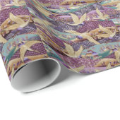 Schöne japanische Krane Geschenkpapier (Rolleneckpunkt)