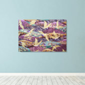 Schöne japanische Krane Leinwanddruck (Insitu (Holzboden))