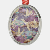 Schöne japanische Krane Ornament Aus Metall (Links)