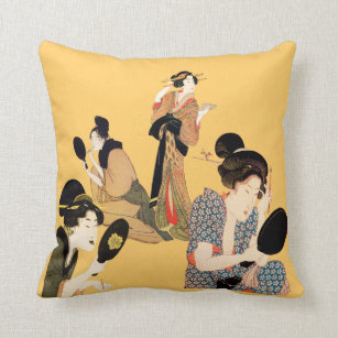 Schöne japanische Kunst-Geisha-Thema-Wurfs-Kissen Kissen